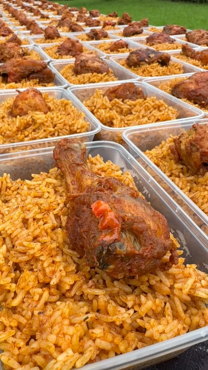 Fresh plated rice and salad meal