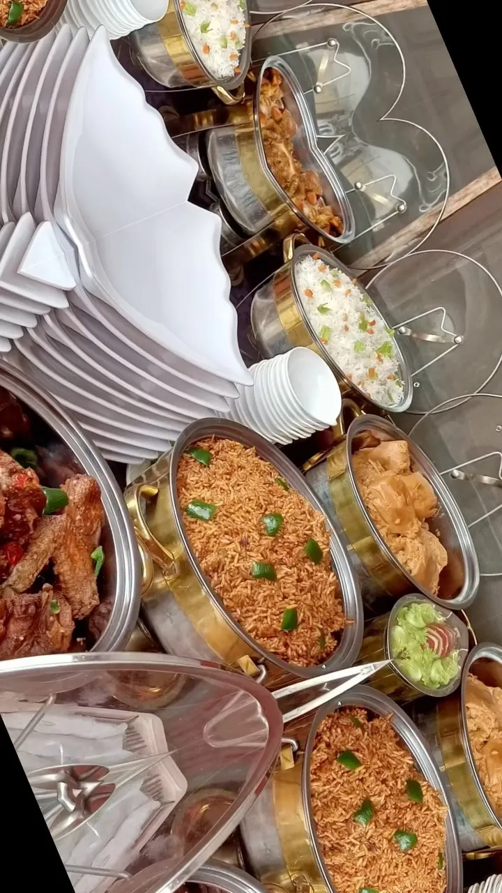 Food in bowls and pans